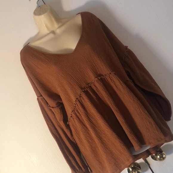 Women’s wonderly babydoll spring cotton spandex blend blouse - Picture 5 of 13